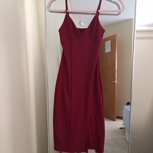 SEXY RED MIDI DRESS
